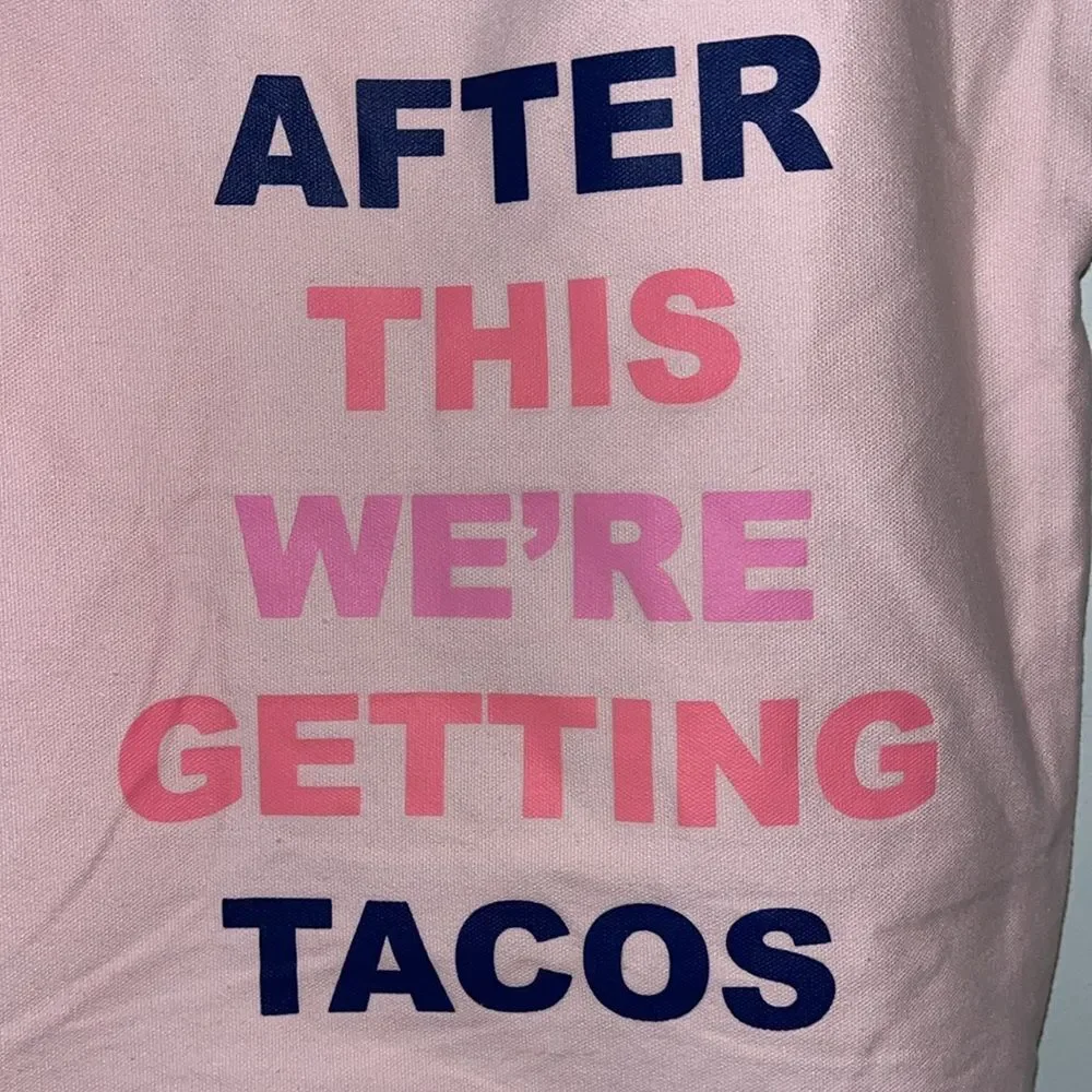 Pink Washing DC Taco Trump “After This We're Getting Tacos” Canvas Tote Bag